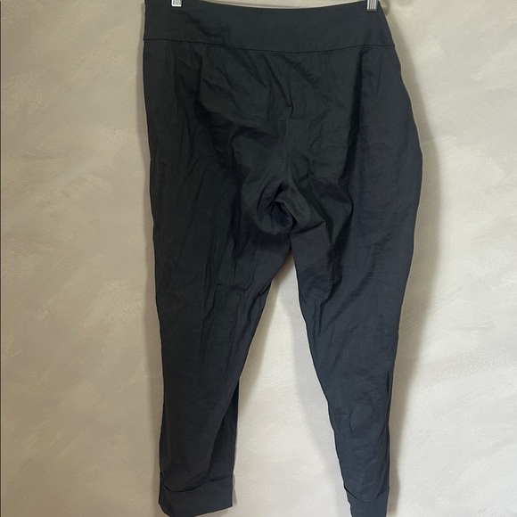 Eileen Fisher Linen Viscose Side Zip Pants ankle cuffed tapered size XL grey - Picture 5 of 7